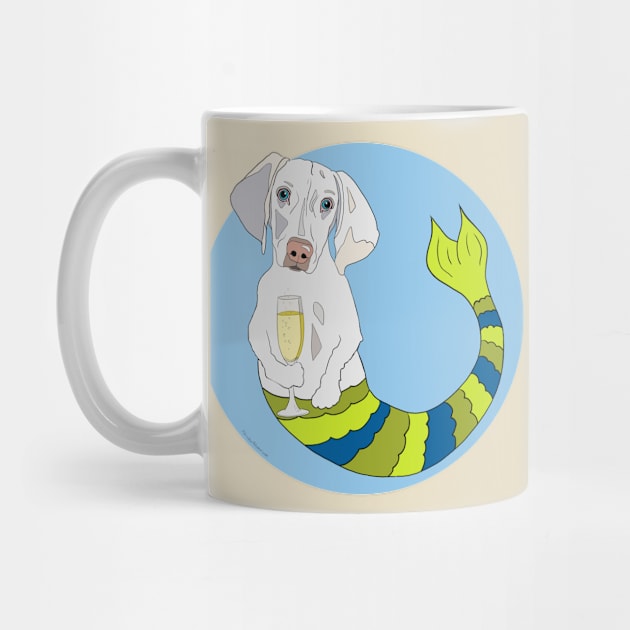 Dixie the Weimaraner Mermutt by abrushwithhumor